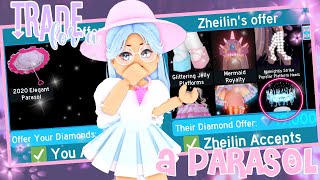 What people NOW TRADE for the PARASOL SHOCKED Roblox Royale High TRADING amp social experiments [upl. by Caesaria]