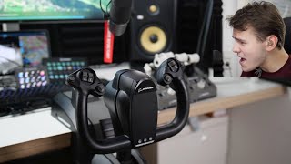 My NEW Flight Simulator YOKE Setup  Thrustmaster Boeing Yoke [upl. by Jahdai850]