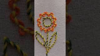 whipped back stitch Basic hand embroidery [upl. by Ahcsropal]