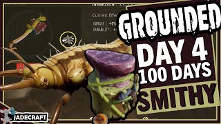 GROUNDED Survival Day 4  100 Upgrading WEAPONS And TOOLS Using The Smithing Station [upl. by Kandace241]