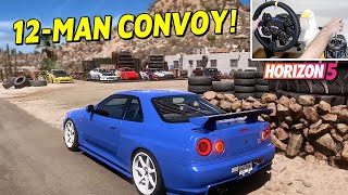 Crazy 12man Convoy in Forza Horizon 5 [upl. by Kruter]