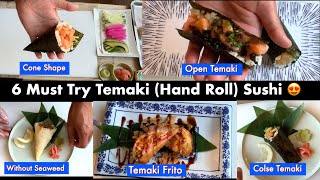 Master the art of TEMAKI SUSHI  6 Must Try Hand Rolls with Sushi Man Santosh [upl. by Nyrret491]