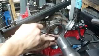 Ford 302 engine boring Rear Main Seal Conversion [upl. by Yrrok]