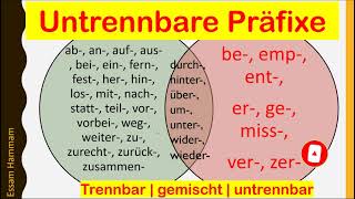 Untrennbare PräfixeVorsilben  Verben mit untrennbaren PräfixenVorsilben  WITH SUBTITLES مترجم [upl. by Ribble595]