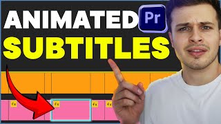 How to AUTOMATICALLY Create ANIMATED SUBTITLES in Premiere Pro 2024 [upl. by Cordi]