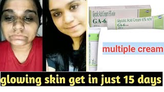 glycol 6 cream for CLEAR SKIN glyco 6 cream kese use kareGA6 pigmentation black spot  benefits [upl. by Slack]