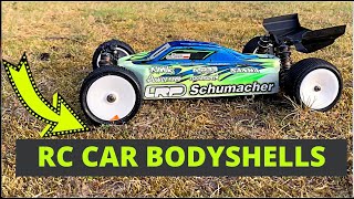 RC CAR BODY SHELLS  DIFFERENT OPTIONS FOR SCHUMACHER BUGGIES [upl. by Sorcha]