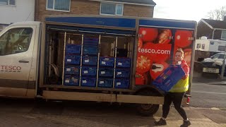 Tesco delivery service van at 9400am 69 NYV [upl. by Avilys]