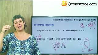 Português Fonologia  Encontros vocálicos ditongo tritongo hiato [upl. by Xela]