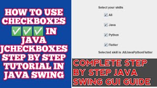 CheckBoxes  How to use CheckBox in Java  Checkbox  Java Checkbox in netbeans  JCheckBox [upl. by Ilohcin]