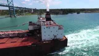 Detroit River Freighters and tour boats August 22 2015 [upl. by Garibull]