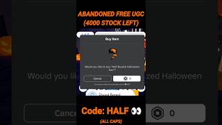 ABANDONED FREE UGC HalfBuzzed Halloween Hair freeugc robloxcodes [upl. by Cha]