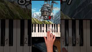 Howls Moving Castle Piano Tutorial shorts [upl. by Negah]