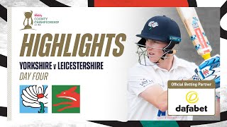 Highlights Yorkshire vs Leicestershire  Day Four  Harry Brook amp Adam Lyth score RAPID centuries [upl. by Nageam]