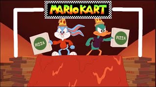 Tiny Toons Looniversity Pizza Sauce Race Mario Kart Crossover [upl. by Polivy]