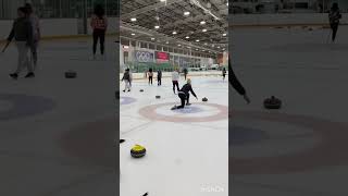 First time curling at the Utah Olympic Oval visitparkcity olympiccurling [upl. by Quinn660]