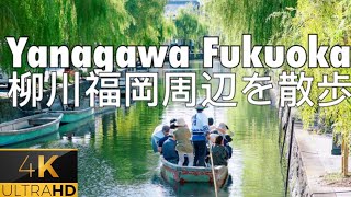 4K【Yanagawa Fukuoka walking tour】やながわふくおか はかた周辺を散歩ウォーキングツアー [upl. by Gersham]