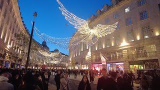 London Christmas Lights Tour 2023 🎄 London Walking Tour [upl. by Attennyl511]