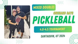 40 to 45 Mixed Doubles  Orchard Days Pickleball Santaquin UT 2024 [upl. by Ardnoel]