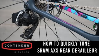 How To Adjust SRAM AXS Rear Derailleur [upl. by Sutelc]