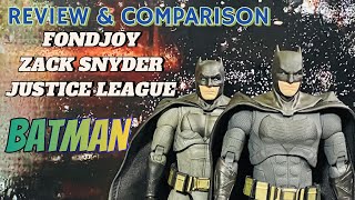 REVIEW amp COMPARISON Fondjoy Zack Snyder Justice League Batman vs BVS Dawn of Justice Batman Figure [upl. by Verlee]