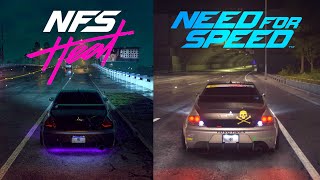 NFS Heat vs NFS 2015 Comparison  MITSUBISHI LANCER EVO IX PS4 [upl. by Irvin]