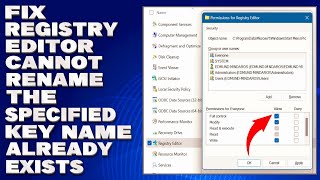 How To Fix Registry Editor Cannot Rename The Specified Key Name Already Exists Solution [upl. by Ehc971]