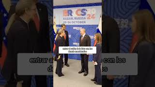 Momento en que Putin no le permite a Maduro entrar al salón de la foto con los demás mandatarios [upl. by Elsilrac]