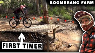 First time MTBer What could go wrong  Boomerang Farm Bikepark [upl. by Bennion]