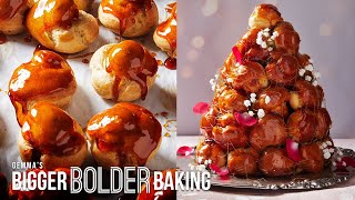 How to Make a Croquembouche Profiteroles Tower StepbyStep [upl. by Ynogoham]