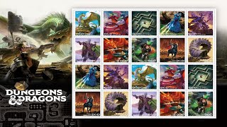 Dungeons amp Dragons 50th Anniversary US Postage Stamps [upl. by Seldun]