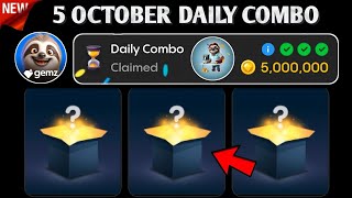 Gemz Daily Combo 5 October  Gemz Daily Code 5 October  Daily Combo Today [upl. by Erdnael]