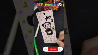 DIY panda art youtubepartner shorts diy subscribe [upl. by Ahselat]