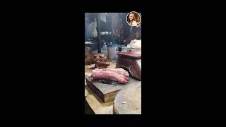 ASMR CUTTINGCHOPPING PORK MEAT [upl. by Ainehs]