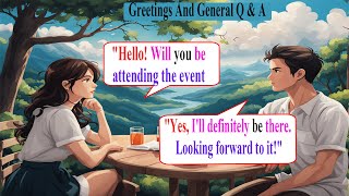 English Speaking Practice  Greetings And General Q amp A conversation in Future tense  Learn English [upl. by Ecydnac721]