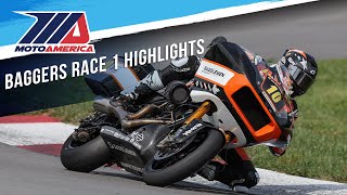 Mission King of the Baggers Race 1 at MidOhio 2024  HIGHLIGHTS  MotoAmerica [upl. by Iago]