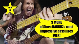 3 MORE of Steve HARRISs most impressive bass lines with drums [upl. by Wahlstrom]