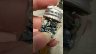 Lazulite Specimen Pieces in Small Jar 1 Graves Mountain [upl. by Addiel8]