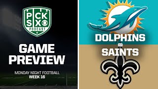 DOLPHINS VS SAINTS PICKS WEEK 16 MONDAY NIGHT FOOTBALL BETTING PREDICTIONS I SPREAD PROPS [upl. by Aran]