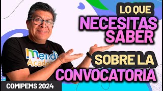 LO QUE NECESITAS SABER SOBRE LA CONVOCATORIA  COMIPEMS 2024 [upl. by Ahsiekim386]