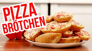 Pizza Brötchen selber machen Günstig einfach und super lecker [upl. by Eanel]