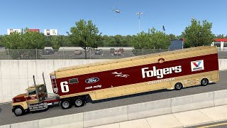 ATS Folgers NASCAR Team BPM LTL 9000 and Featherlite Trailer [upl. by Aihseket728]