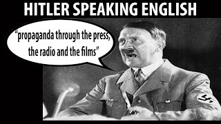 What Would Hitler Have Sounded Like in English FULL SPEECH Jan 30th 1939 [upl. by Onifled312]