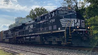 NS 4780 leads a very late NS 12R in pineville 1042024 [upl. by Seyah120]