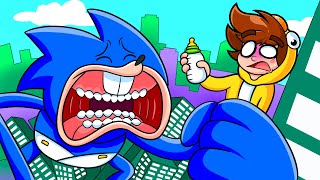 SHIN SONIC es el PEOR BEBÉ 😭 en Minecraft 🍼😱 [upl. by Oihsoy]