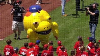 ATLPHI Galapagos Gang visits Citizens Bank Park [upl. by Ratcliffe]