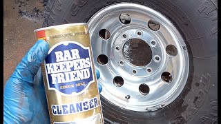 Bar Keepers Friend Cleaning Tire Rim [upl. by Gannie986]