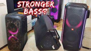 BASS Test LOW frequencies JBL Partybox 710 VS Samsung T70 VS JBL Partybox 310 [upl. by Tymon97]