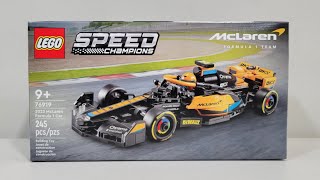 Lego Speed Champions McLaren Formula 1 Car Set 76919 REVIEW [upl. by Ertnom]