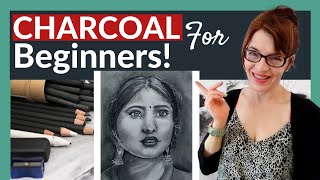 How To Draw Basics Of Charcoal Drawing For Beginners [upl. by Katey]